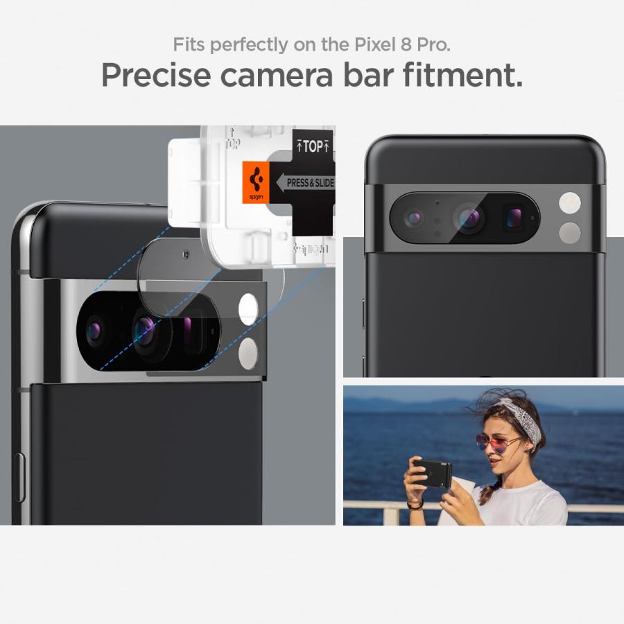 Spigen Google Pixel 8Pro カメラフィルム 保護 カメラ レンズ 2枚入 Glas tR EZ Fit Optik Pro AGL07394｜luckywagon｜06