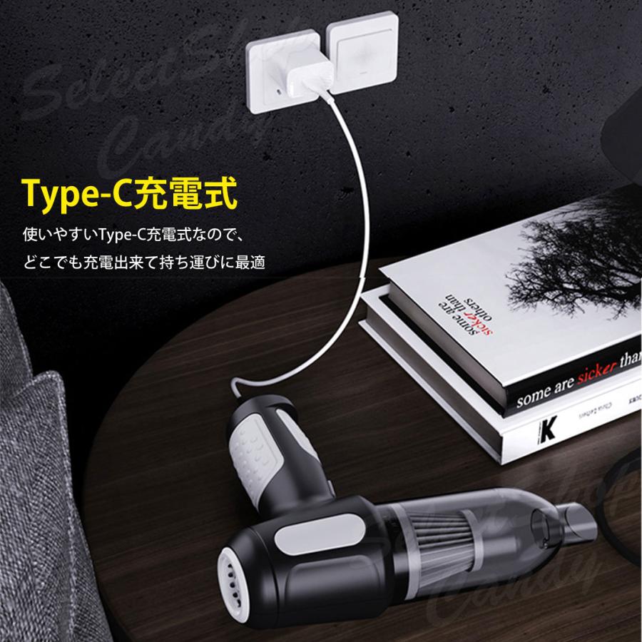 吸引＆送風 ハンディクリーナー 電動エアダスター ハンディ掃除機 車載