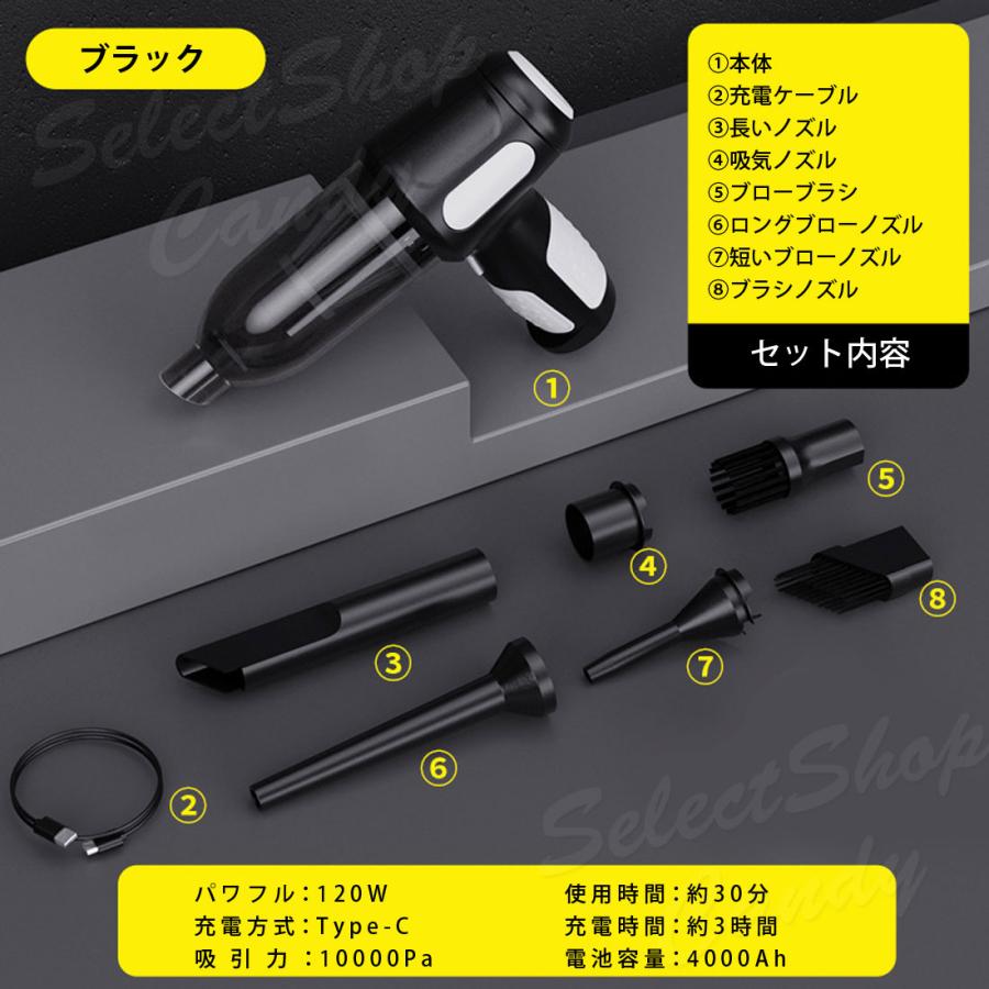 吸引＆送風 ハンディクリーナー 電動エアダスター ハンディ掃除機 車載