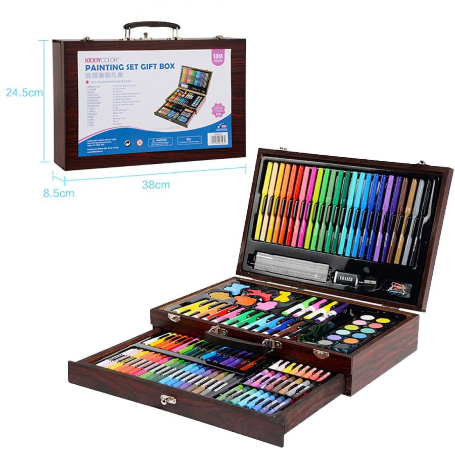 送料無料 絵画セット 130セット ギフトボックス 子供 水彩 ペン 小学校 美術 学用品 木製ボックス Lkd 015 Lkd 015 セレクトショップルーダス 通販 Yahoo ショッピング