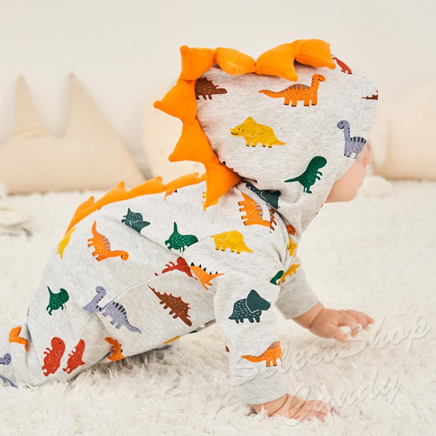 ロンパース 恐竜 怪獣 ダイナソー ベビーウェア 新生児 赤ちゃん 長袖
