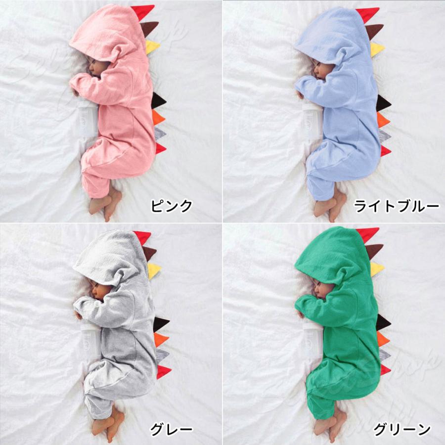 SALE中 ロンパース ベビー服 カバーオール 恐竜 着ぐるみ 長袖 子供服