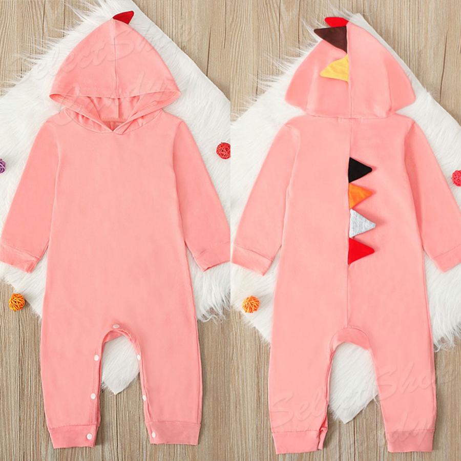 SALE中 ロンパース ベビー服 カバーオール 恐竜 着ぐるみ 長袖 子供服