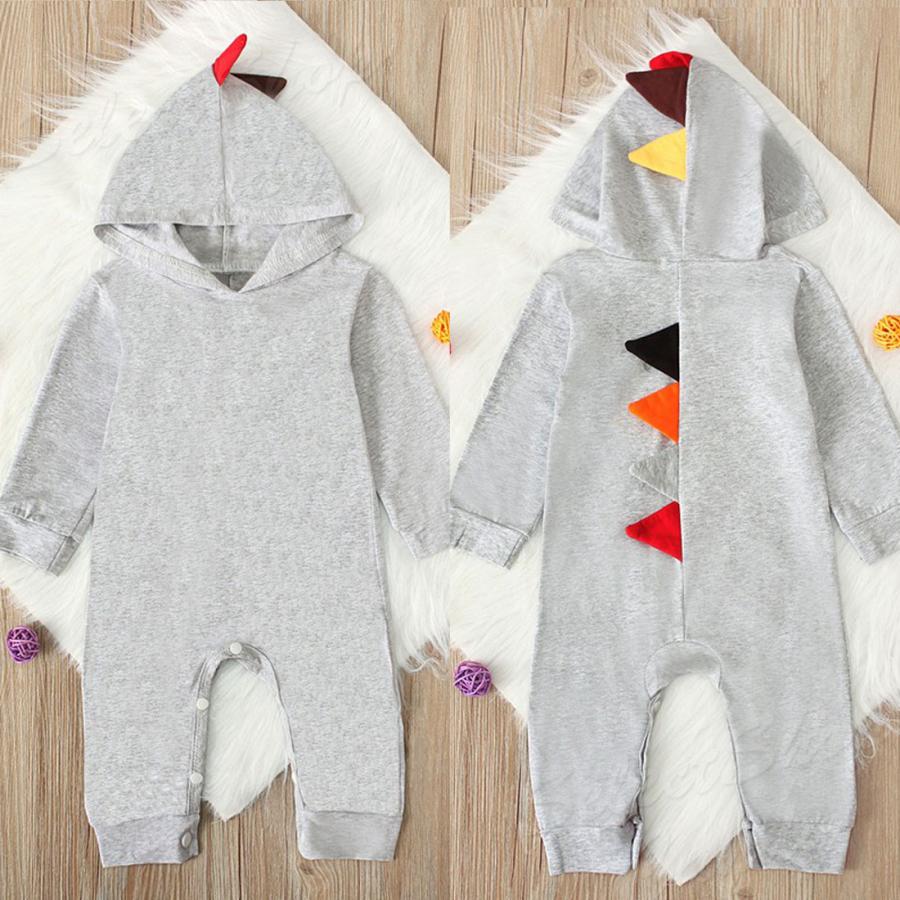 SALE中 ロンパース ベビー服 カバーオール 恐竜 着ぐるみ 長袖 子供服