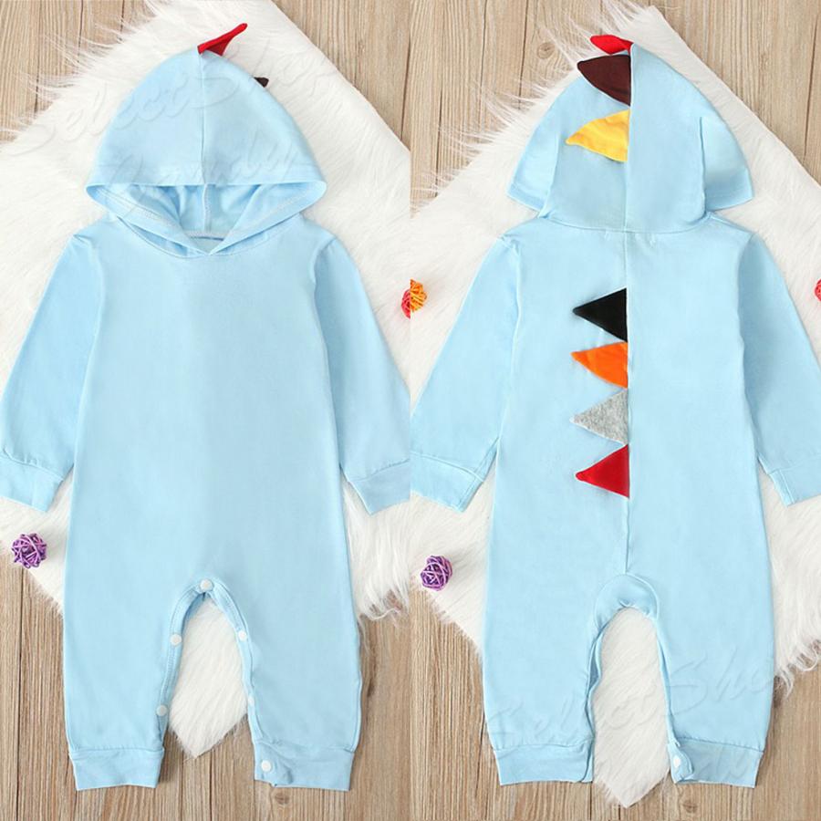 SALE中 ロンパース ベビー服 カバーオール 恐竜 着ぐるみ 長袖 子供服