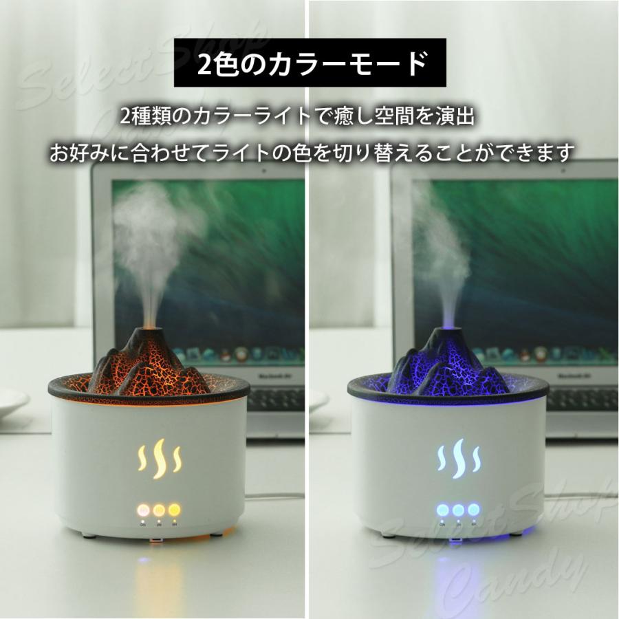 加湿器 火山 超音波 ディフューザー オフィス アロマセラピー加湿器