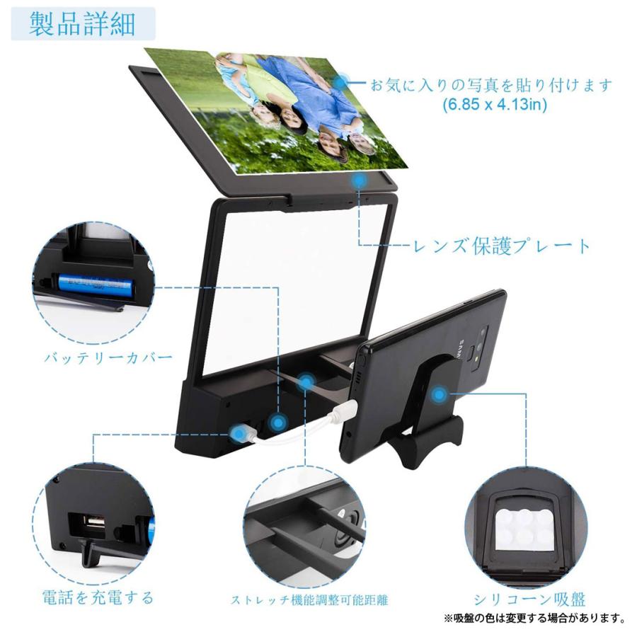 送料無料 スマホ 拡大鏡 Bluetoothスピーカー3D HD携帯電話