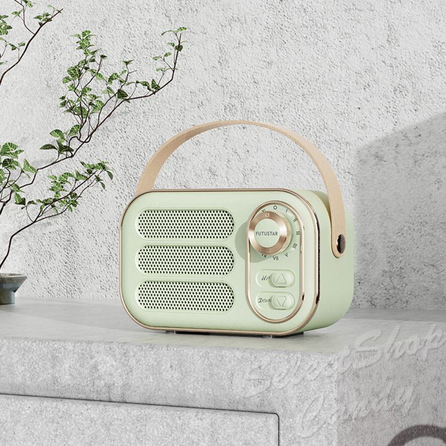 ミニスピーカー ポータブルスピーカー レトロ ステレオ Bluetooth