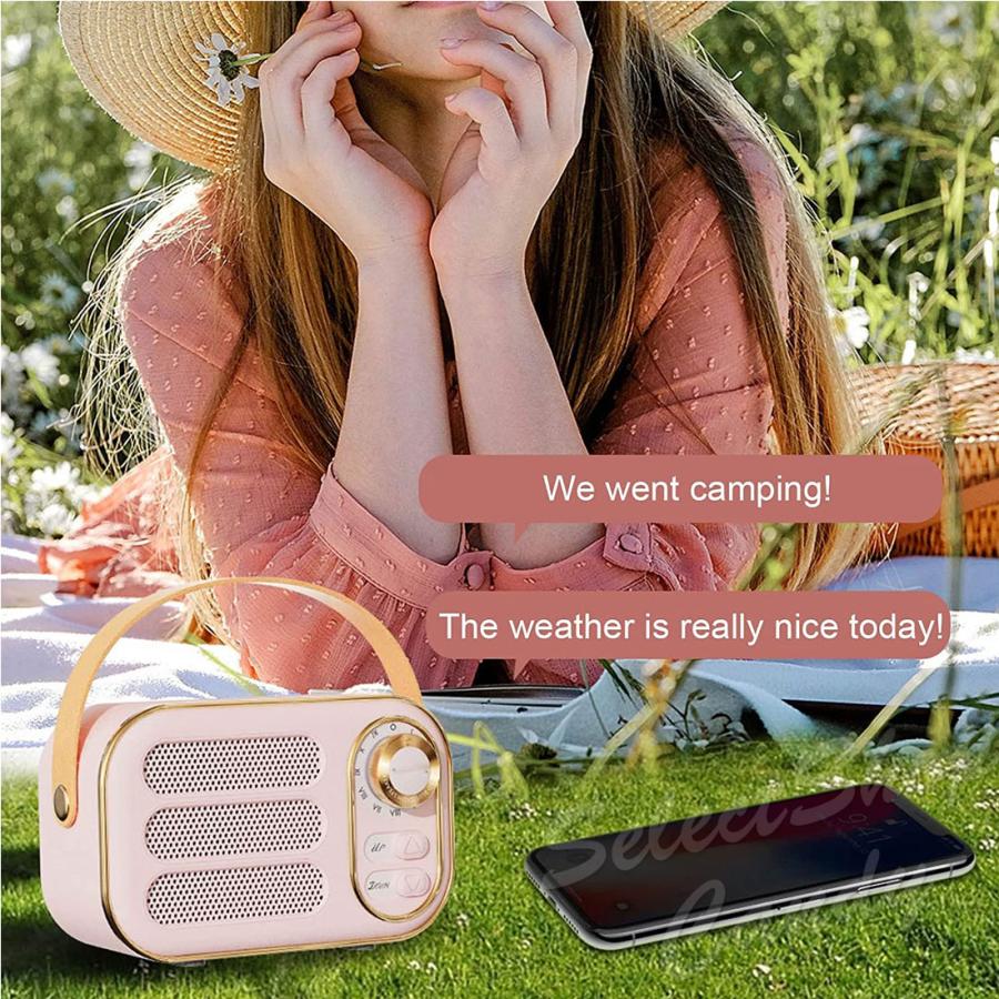 ミニスピーカー ポータブルスピーカー レトロ ステレオ Bluetooth