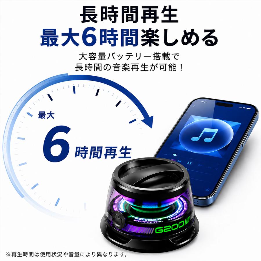 Bluetoothスピーカー マグネット式 ワイヤレススピーカー 小型 高音質