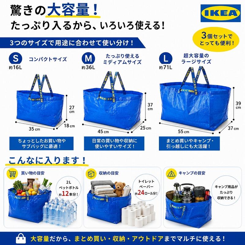 イケア（IKEA） 選べるキャリーバック 3個セット FRAKTA フラクタ