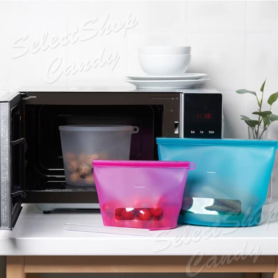 イケア（IKEA） FILFISK フィルフィスク シリコン保存バッグ3点セット