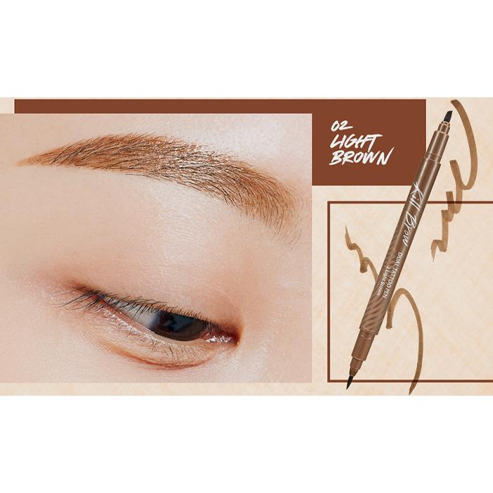 韓国コスメ アイブロウ CLIO クリオ アイブロウ キル ブロウ デュアル タトゥーペン 全3色 ※リムーバー付き 眉ティント 眉マスカラ | CLIO（コスメ） | 07
