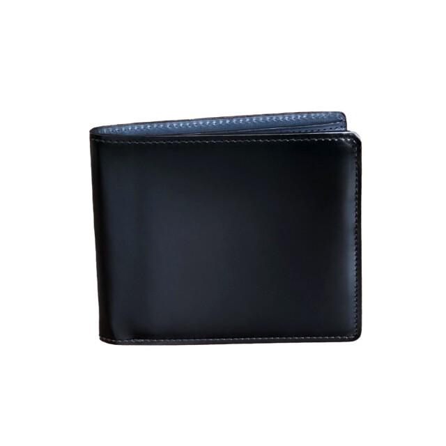 本コバ磨き コードバン 二つ折り財布 小銭なし 純札 日本製財布 LUEGO(ルエゴ)公式の画像
