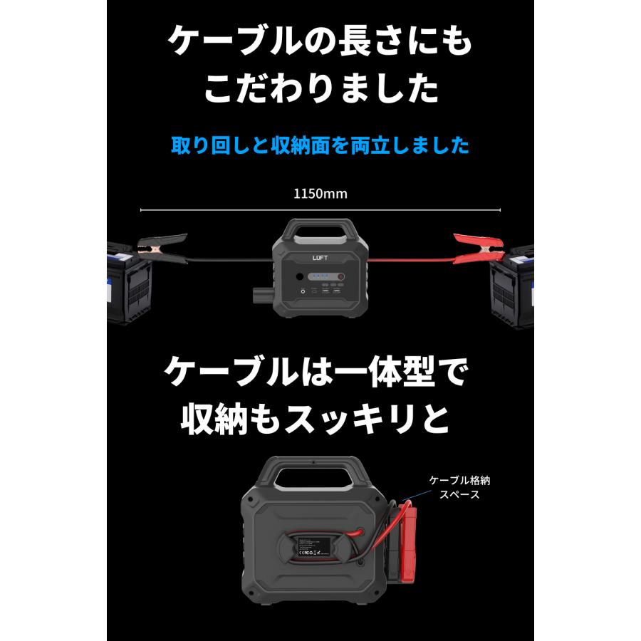LUFT（ルフト） ジャンプスターター 12v 24v兼用 バッテリー上がり