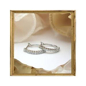 フープピアス あすつく 大特価 K18YG PG WG pt900 0.2ct エタニティ