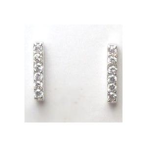 ダイヤモンドピアス 人気ブラドン 定番 あすつく 大特価 K18YG PG ラインダイヤモンドピアス--透明感溢れるダイヤモンド-- 0.10ct WG ライン 0.20ct