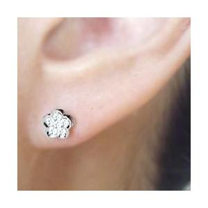 ダイヤモンドピアス あすつく【完全無色透明】大特価 Pt900 0.1ct