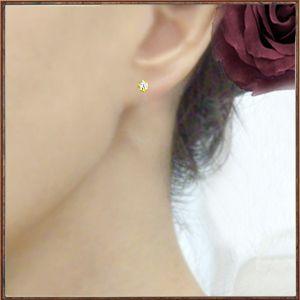 ダイヤモンドピアス あすつく 大特価 K18ゴールド 計0.1ct 一粒
