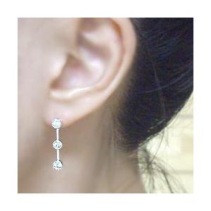 ダイヤモンドピアス 大特価 K18WG YG PG 0.3ct ダイヤモンド スリー  