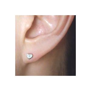 ダイヤモンドピアス あすつく pt900 0.12ct ハートダイヤモンドピアス