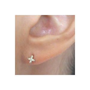 ダイヤモンドピアス あすつく 大特価 pt900 K18YG PG 0.06ct ダイヤ 