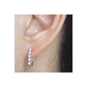 フープピアス【高級仕様PT900(約)3.60g】K18YG PG WG pt900 0.3ct
