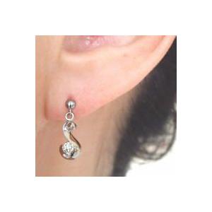 ダイヤモンドピアス pt900 0.14ct 一粒ダイヤモンド スウィングピアス