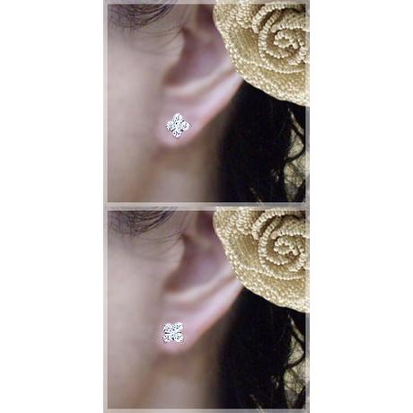 ダイヤモンドピアス あすつく【完全無色透明Fカラー】pt900 0.5ct