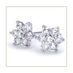 ダイヤモンドピアス あすつく【完全無色透明Fカラー】pt900 0.5ct