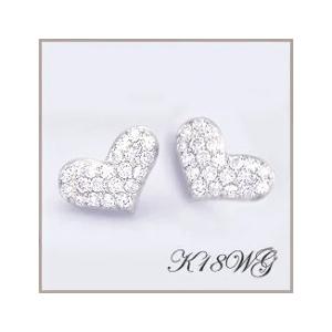ダイヤモンドピアス【高級仕様K18WG(約)1.90g】K18YG PG WG 0.5ct 