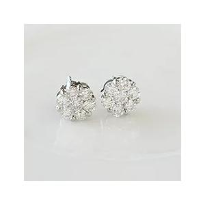 ダイヤモンドピアス あすつく 大特価 pt900 1.0ct フラワー 