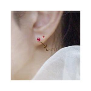 ルビーピアス あすつく 大特価 K18ピンクゴールド 0.3ct 一粒ピアス 