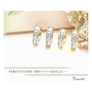 フープピアス あすつく【完全無色透明Fカラー】K18YG PG WG 1.0ct