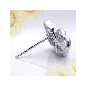 ダイヤモンドピアス 高級☆pt900 0.2ct ハートピアス『DOUBLE HEART