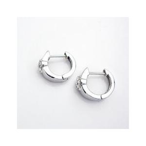 フープピアス 豪華 あすつく 大特価 pt900 0.16ct ダイヤモンド  