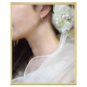 フープピアス あすつく【完全無色透明Fカラー】pt900 0.2ct 一粒