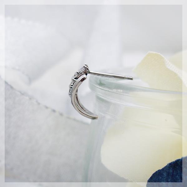 ダイヤモンドピアス K18YG PG WG 0.2ct ダイヤモンド エタニティピアス 