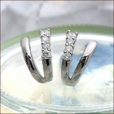 ス*ル様 【本物保証】K10WG 天然ダイヤモンド 各0.20ct ピアス　計0 ダイヤモンドピアス【完全無色透明Fカラー】K18YG PG WG 0.2ct