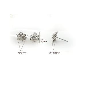 ダイヤモンドピアス あすつく【完全無色透明Fカラー・高級仕様】pt900 0.32ct 雪の結晶 SIクラス F〜Dカラー GOOD〜VERYGOOD エメラルド ルビー サファイヤ
