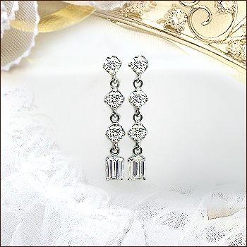スウィングピアス 揺れるダイヤモンド Pt900 0.46ct ダイヤモンド