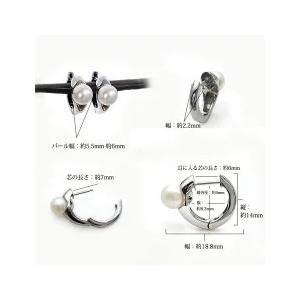 フープピアス【高級仕様PT900(約)4.86g】pt900 6mm 天然パール