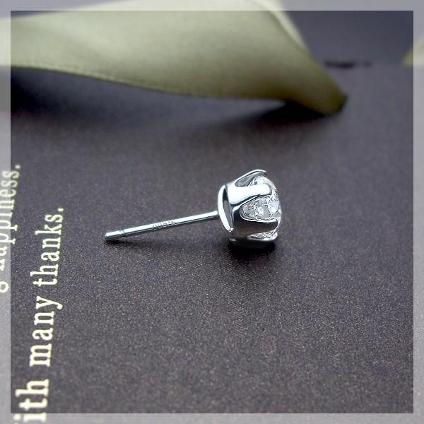 あすつく pt900 K18YG PG【計2.0ct】一粒ダイヤモンドピアス 片耳