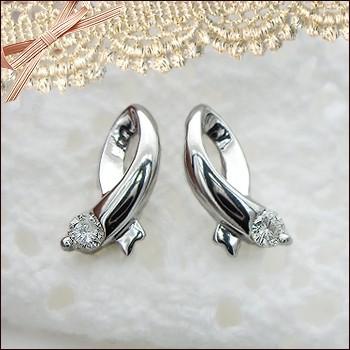 ダイヤモンドピアス K18YG PG WG 0.2ct 一粒ダイヤモンドピアス『DAMA 
