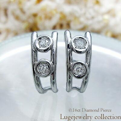 10KPGダイヤモンドピアス K18WGダイヤモンドピアス | ポンテヴェキオ公式オンラインショップ