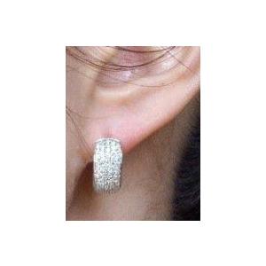 フープピアス あすつく pt900 1.0ct ダイヤモンド パヴェフープピアス 