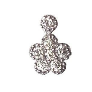 ペンダントネックレス【完全無色透明Fカラー】pt900【0.5ct】フラワー