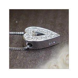 ペンダントネックレス K18YG PG WG 0.1ct ダイヤモンド ハート 