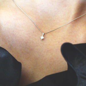ペンダントネックレス pt900 0.1ct プリセンスカット