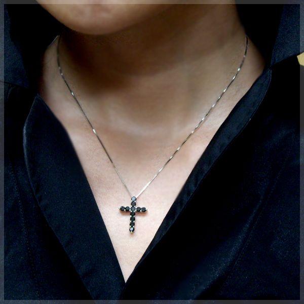 ペンダントネックレス あすつく 大特価 pt900 1.0ct ブラック 
